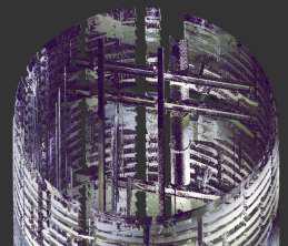 Scanning and 3D modeling of the conductor shaft of the Donskoy Mining and Processing Plant in Khromtau
