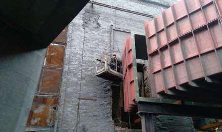 Монтаж пластикового дымохода для котла 1.2 теплоэлектростанции АО «АМТ»